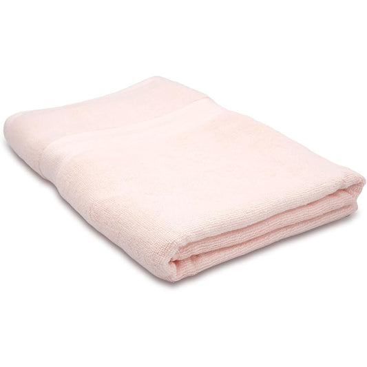 100% Antibacterial Bamboo Fiber Towel, Luxury Bamboo, Antibacterial, Odor Resistant, Water Absorbing, Quick Drying, Organic Material, Pile Weave, Gift (Pink, Bath Towel 70 x 140cm)