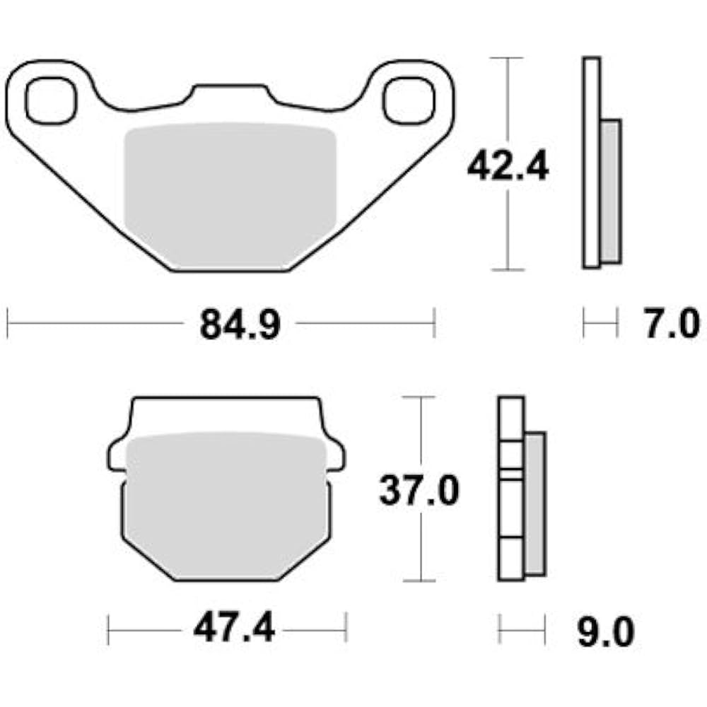 KITACO SBS Brake Pad 544RSI Sinter Metal RM80 KSR KDX125 etc. 777-0544077
