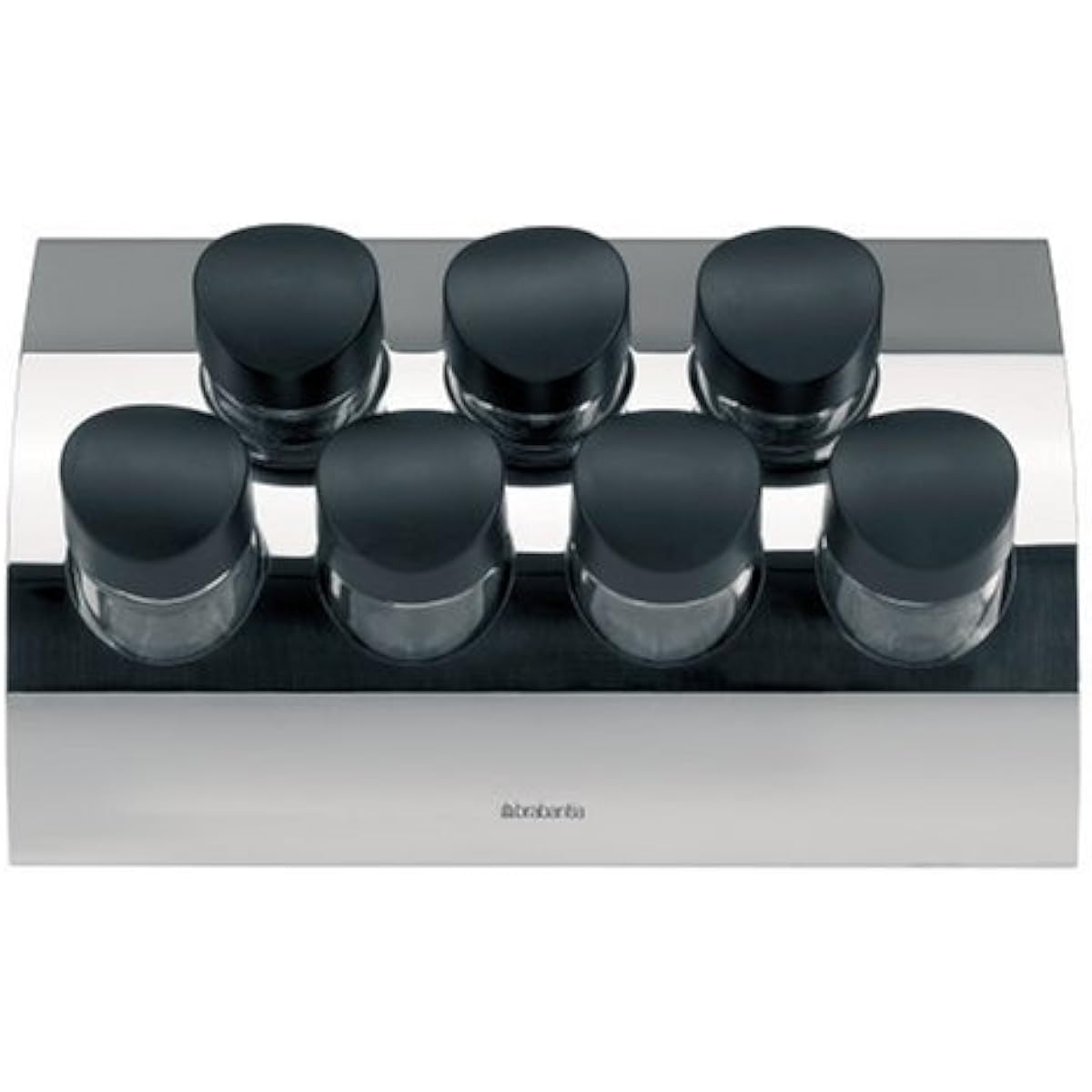 brabantia half black 7 piece set chrome