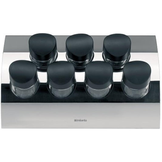 brabantia half black 7 piece set chrome