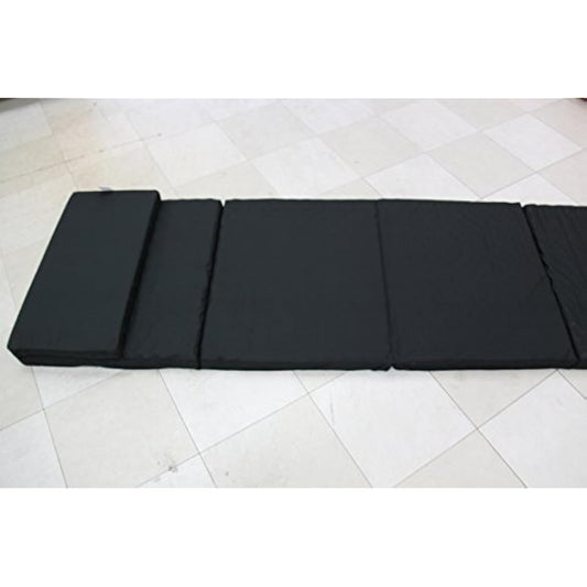 Truck futon, black, high resilience mattress supported by dots, suitable for large 4-ton mattresses, width 60cm x length 230cm x thickness 4cm.The top 30cm can be folded to change the length to 200cm. Body pressure dispersion profile processing with unev