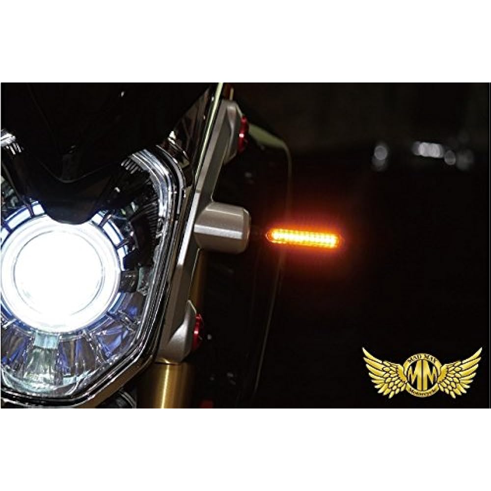 Motorcycle 12 LED Flowing Turn Signal Sequential Clear Set of 2
