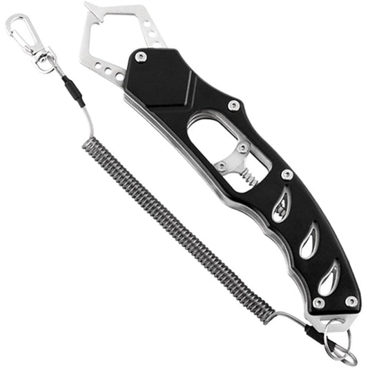 Excras Fish Grip Fishing Tools, Rust Resistant, Ergonomic, Easy to Grip, Fish Grip, Made of Aluminum, Rust Resistant, High Quality, Lightweight, Aluminum Fishing Tackle, Luminous Plastic, Night Fishing, Safety Rope Included, Compatible with Both Freshwat