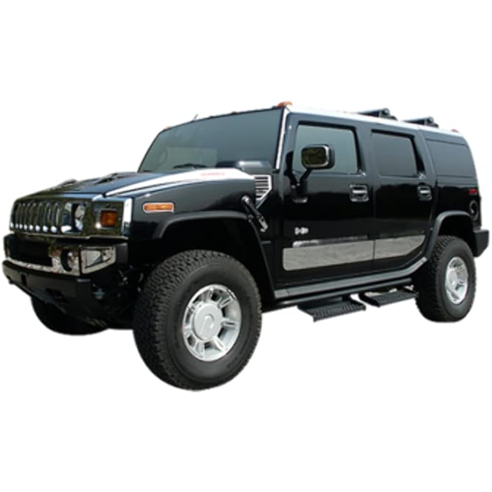QAA 2003-2009 HUMMER H2 2 Piece Stainless Steel Food Accent Trim HV43014