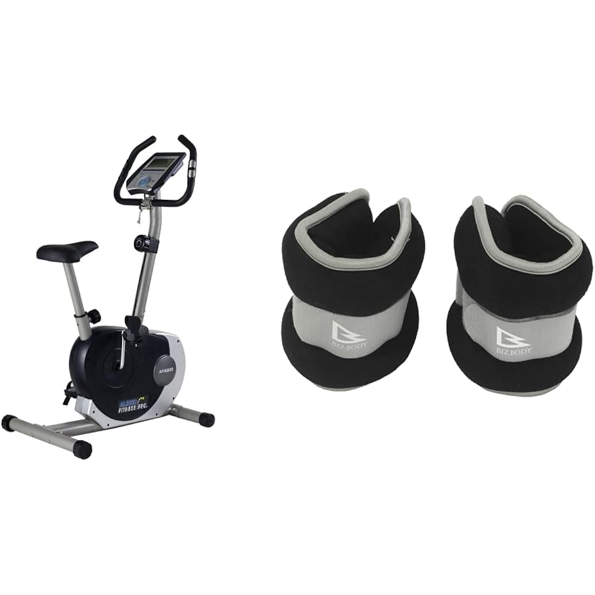 ALINCO Fitness Bike AF6200 Easy-to-read large LCD meter Aeromagnetic 8-level load adjustment Introduced on TV Quiet Saddle adjustment Easy assembly Heart rate measurement Easy movement Tablet tray + ALINCO Wrist ankle weight 2.0kg Set of 2 WB308