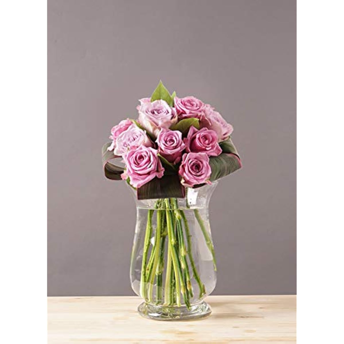 HitoHana Rose Glass Bouquet Purple S (12 pieces) Dusk pot L size included