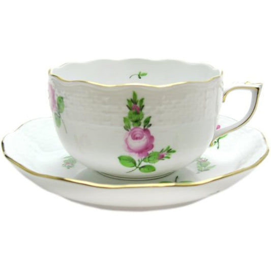 HEREND PR Petite Rose Tea Cup & Saucer [Parallel Import] 724