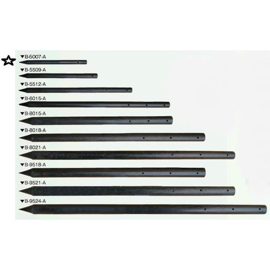 Universal pile φ50x750 without holes 16 pieces