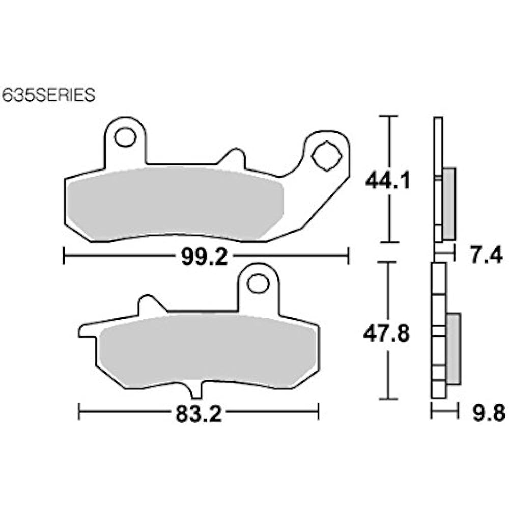 KITACO SBS Brake Pad 635LS Sinter Metal RG125 Gamma RG200 Gamma Wolf 125 Wolf 200 777-0635030