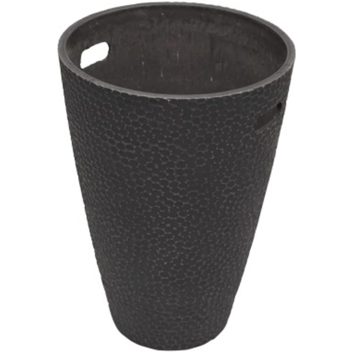 Lead Style Handle Pot 50 Pot with Hole Resin Charcoal φ35×H50cm T-MR50CH