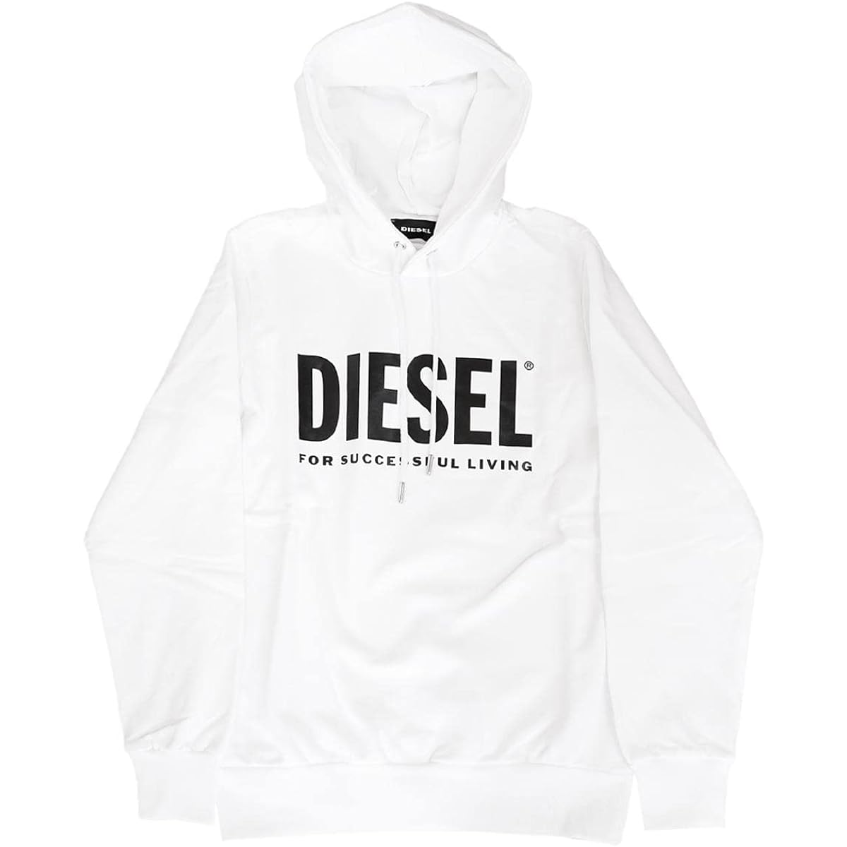 [Diesel] DIESEL Hoodie 00SAQJ 0BAWT S-GIR-HOOD-DIVISION-LOGO FELPA Men's Parka 100 WHITE White