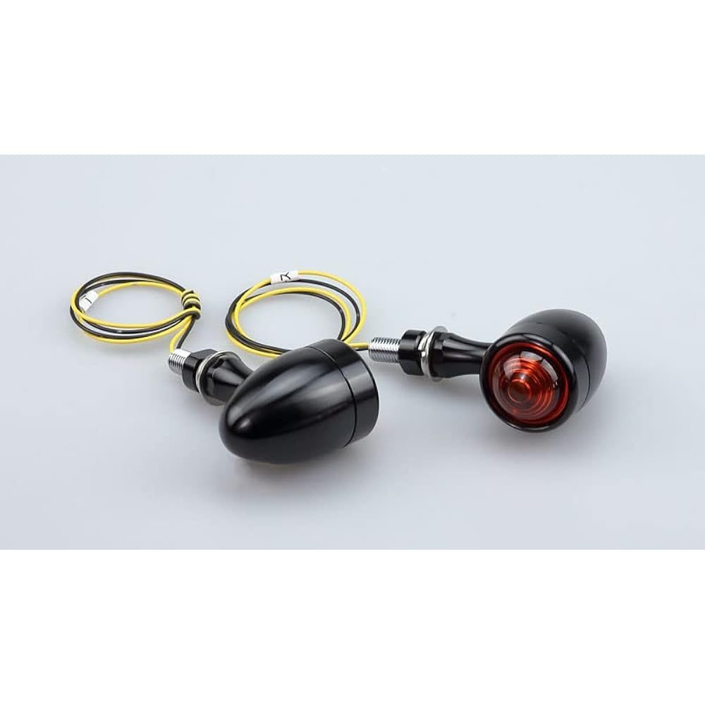 Kijima Motorcycle Motorcycle Parts Starmine B4 Turn Signal Lamp 40φx67mm M10 Billet General Purpose Black Anodized/Amber 219-1090