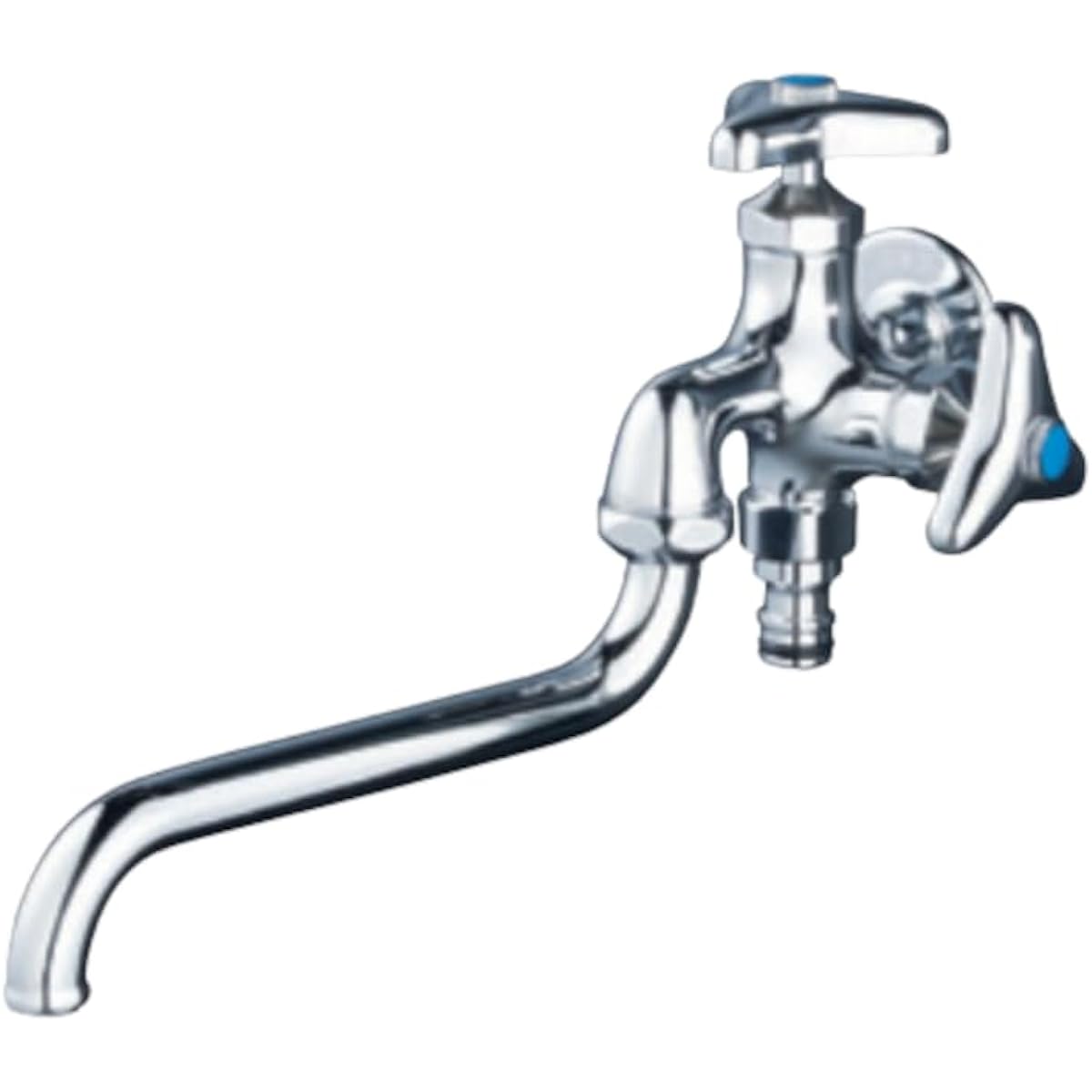 KVK Two-mouth flexible faucet with outdoor hose connection nipple (for cold regions) K21SPZ