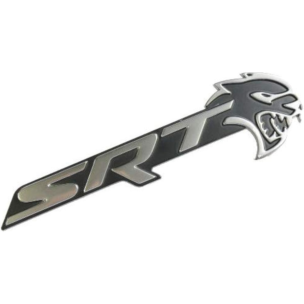 DODGE CHALLENGER SRT HELLCAT Black & Silver Grill Name Plate OEM MOPAR