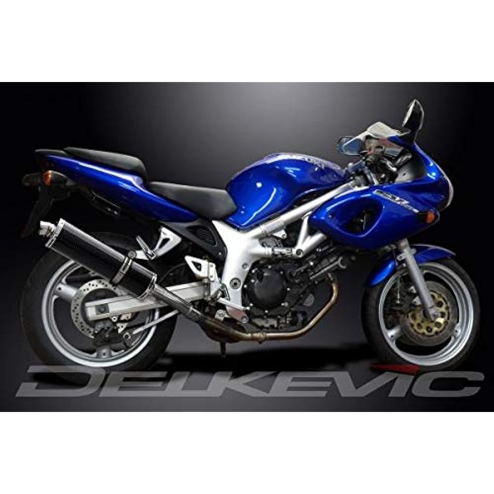 DELKEVIC Slip-on Carbon Oval Muffler SUZUKI SV650 / SV400 1998-2002 450mm KIT0801