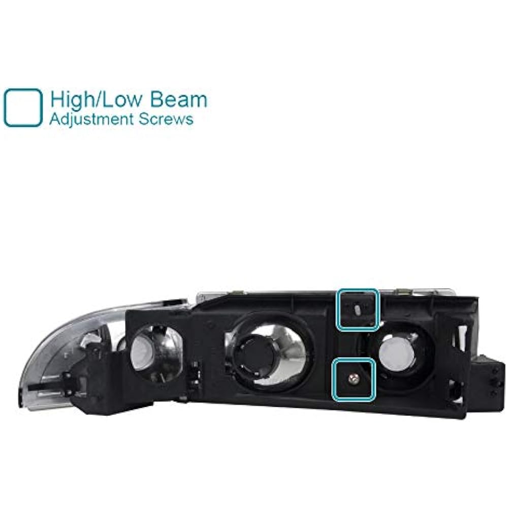 SPEC-D TUNING 2LCLH-IPA91-EU Chevrolet Inparis Capricis Crystal Chrome Headlight+Clear Corner Lamp