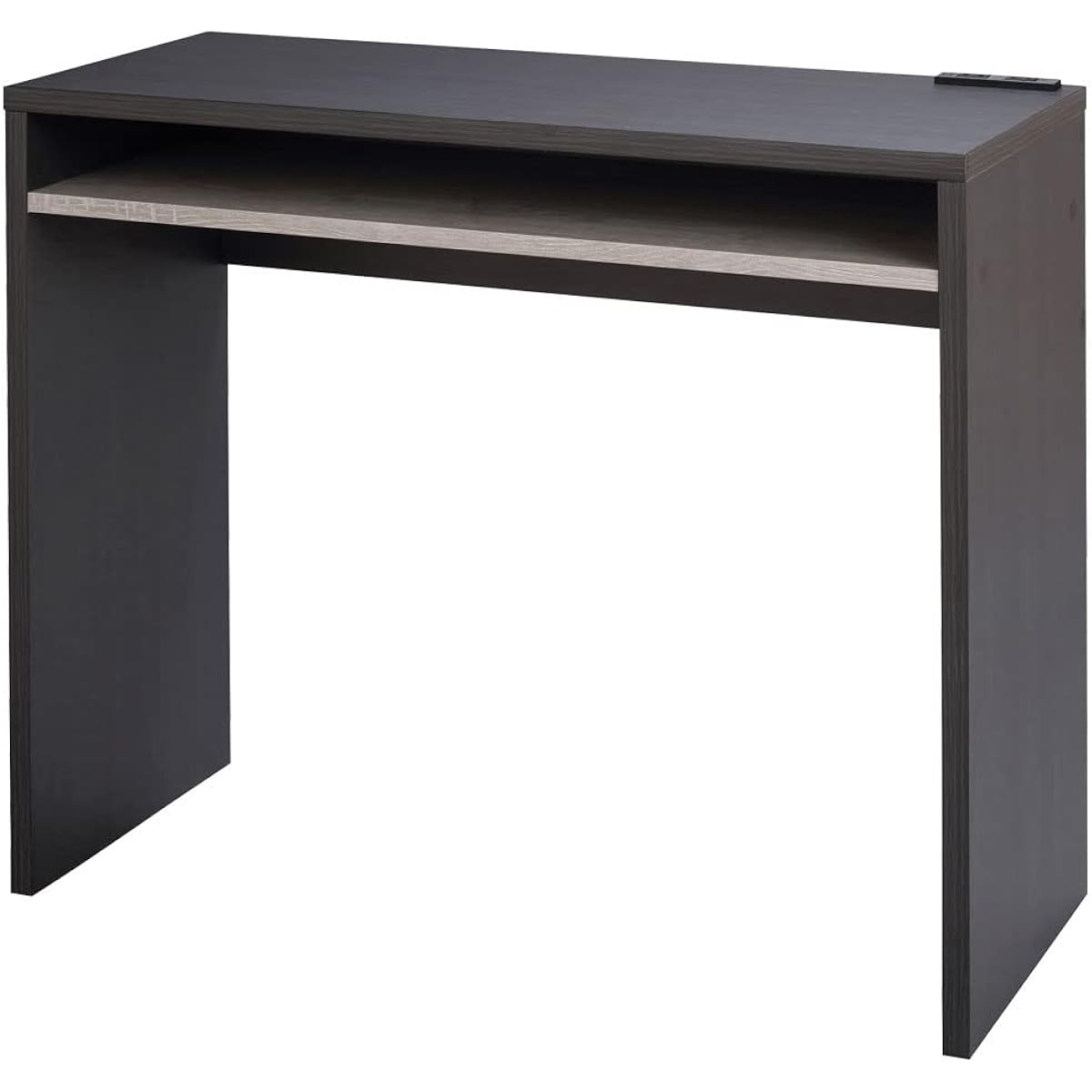 Iris Ohyama Desk Table Wood Desk WDK-800 Black/Ash Gray Width approx. 80cm