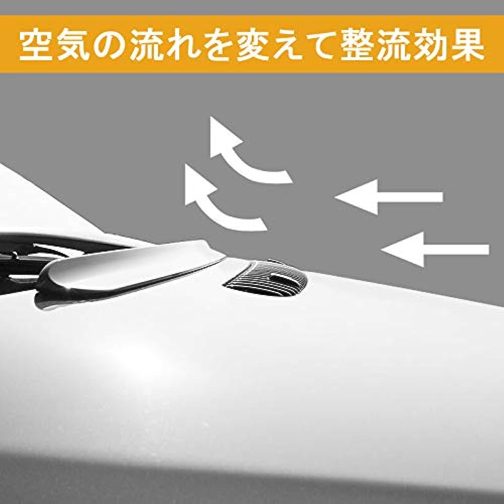 [FYRALIP] Insect Repellent Hood Spoiler Genuine Color Painted for Nissan Serena 5th Generation C27 Model Exterior Aero Parts Double-Sided Mounting Color Code: QAB