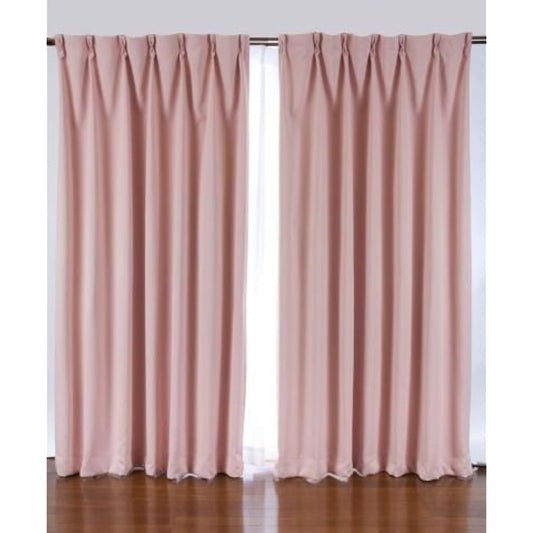 1st grade blackout curtains and pollen catching mirror lace, 4 pieces, pink 130X230(228)