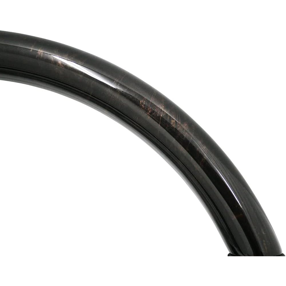 TRISTAR'S [Hiace Regius Ace 200 Series 4 Type 5 Type 6 7 Type] Gun Grip Steering Handle Shift Knob Set (Dark Prime, Black Wood Grain Mahogany)