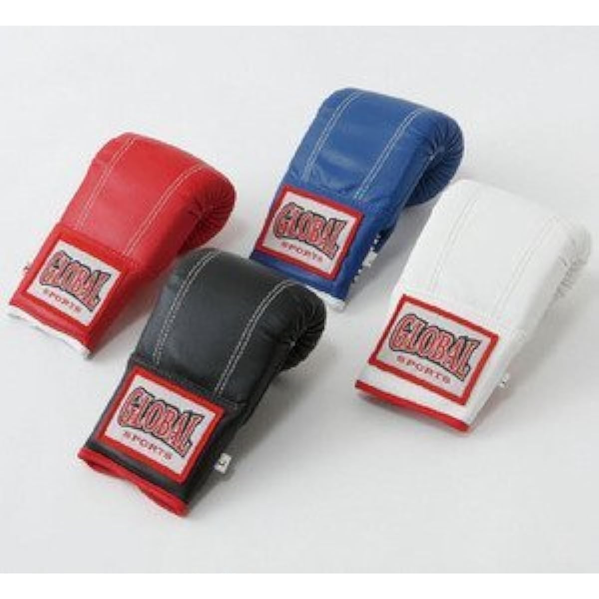 Punching gloves (luxury leather) 012 White M size for kickboxing karate GLOBAL SPORTS Global Sports