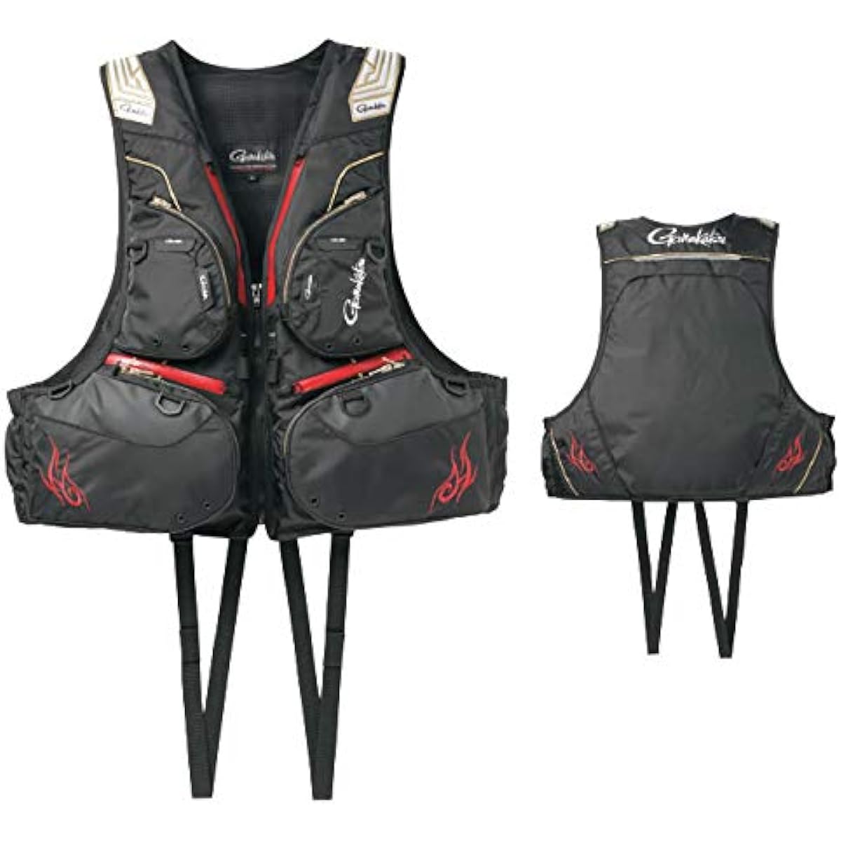 Gamakatsu Floating Vest GM2189 Black/Red LL