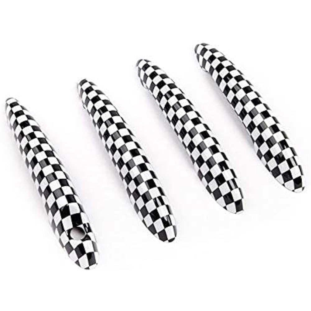 MOTOFUTURE BMW Mini R60 Exclusive Design Door Outer Handle Cover Door Cover 4 Piece SET Checkered Design
