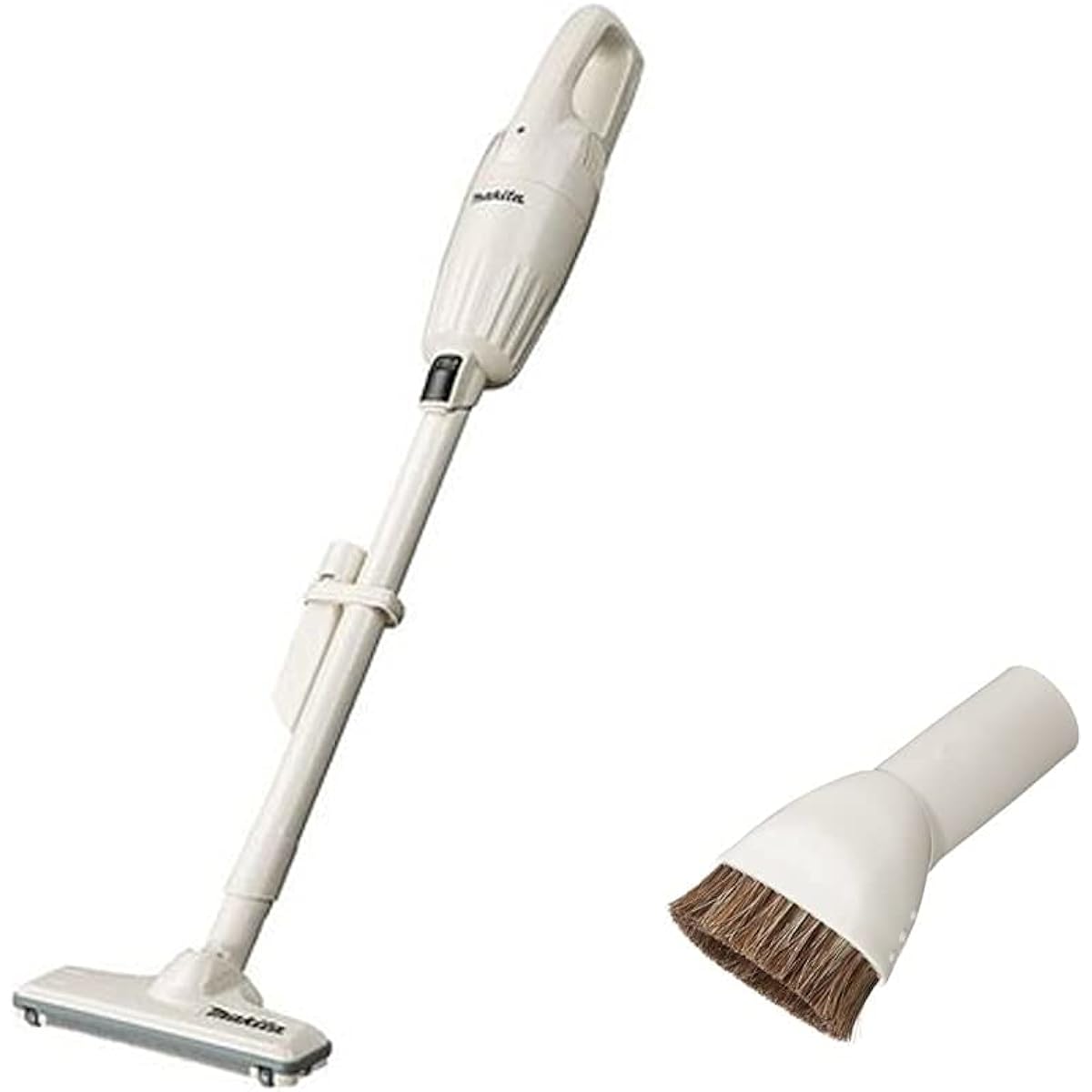 Makita 10.8V rechargeable cleaner CL116DW + round brush set (ivory)