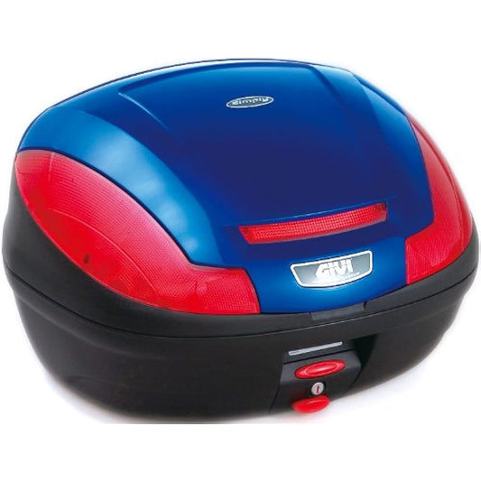 GIVI Motorcycle Rear Box Monolock 47L SIMPLY3 Series E470B529 Blue Paint Red Lens 68055
