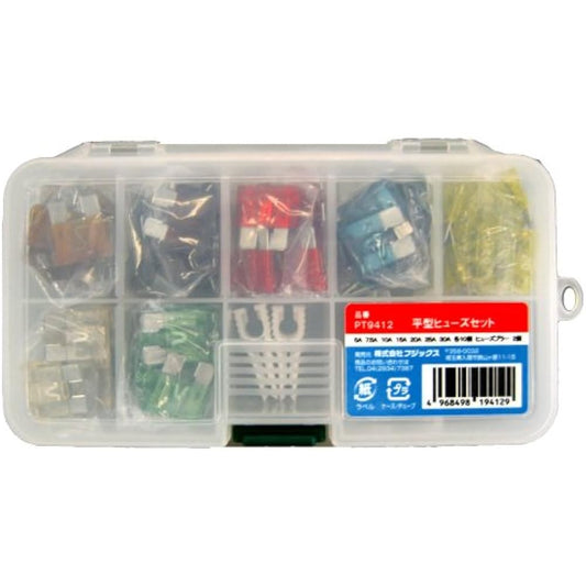 FUJIX Flat fuse set with 2 pullers 5~30A 10 each [Model number] PT9412