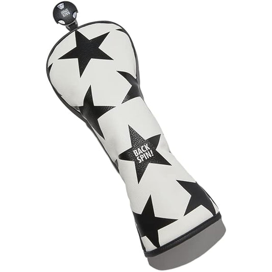 BACK SPIN! STAR PU Head Cover for FAIRWAYS Back Spin Synthetic Leather Head Cover Star Pattern Fairway Black Red White Stylish Flashy Cool