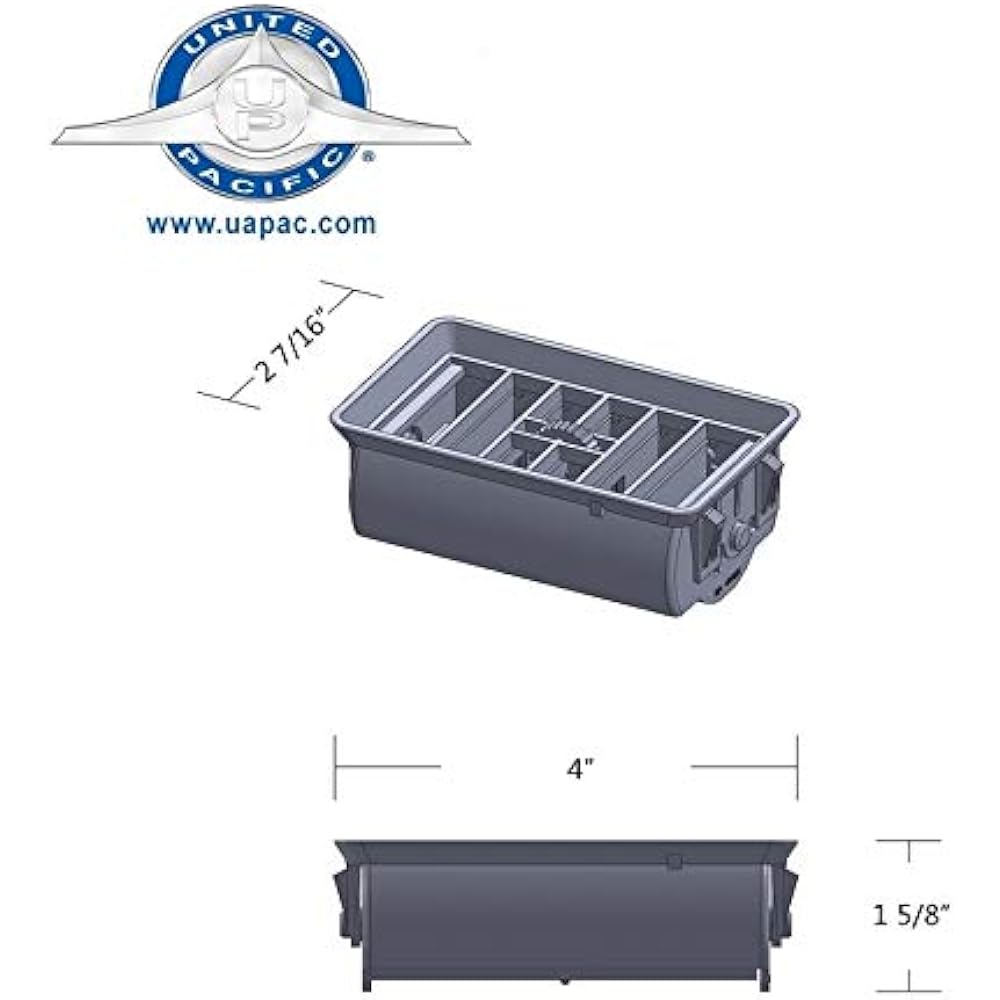 UNITED PACIFIC FREIGHTLINER FLD Classic Heater A/C Vent/Chrome Plastic Dash Vent Grill