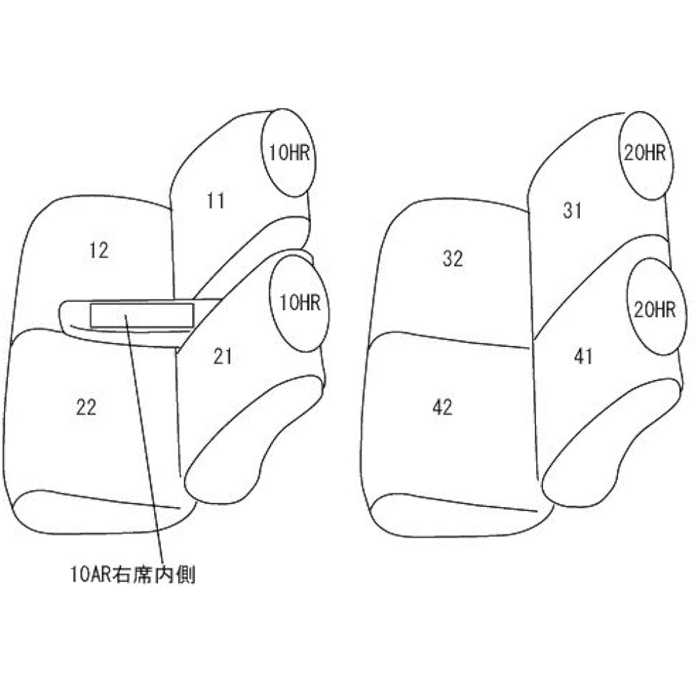 Clazzio Seat Cover Hustler/Flare Crossover Clazzio Diamond Black x White Stitch ES-6062 [16ESA6062K]