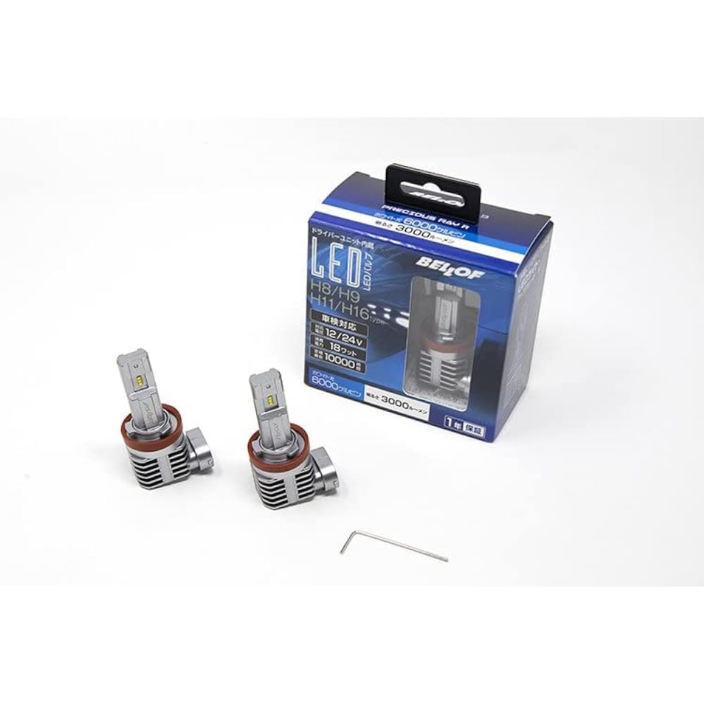 BELLOF Head & Fog LED Bulb Precious Ray R 6000K H8/9/11/16 [DBA1833] White