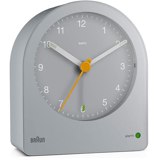 [Regular Imported Product] BRAUN/Brown Analog Alarm Table Clock Gray BC22G