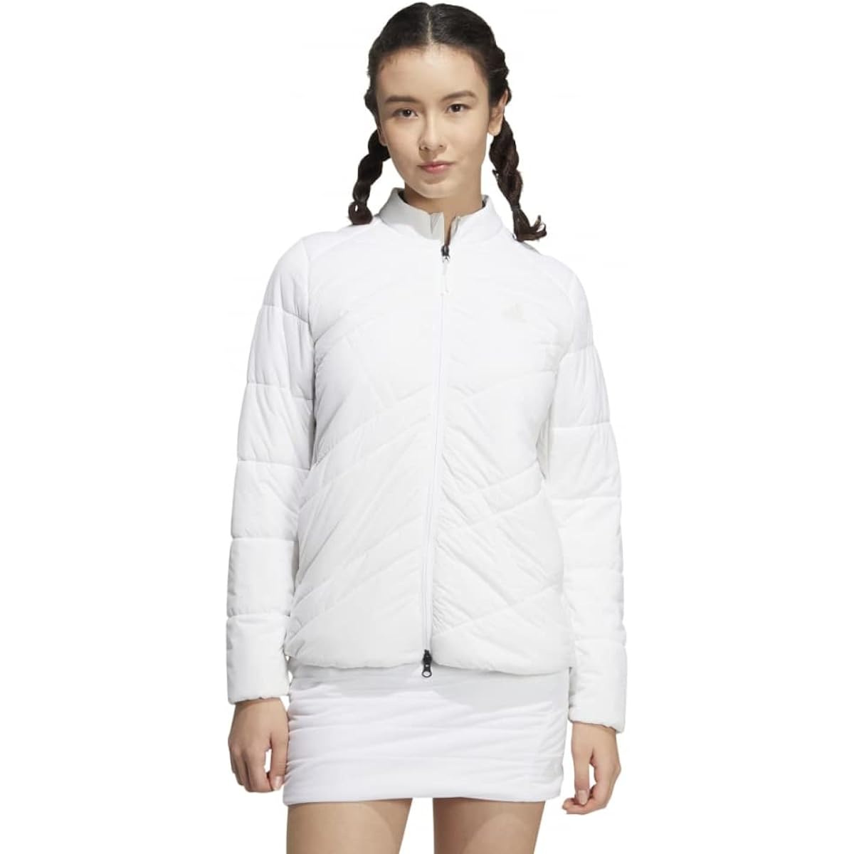 [Adidas Golf] Golf Jacket, Big Adidas Logo, Thermal, Medium Wadding, Long Sleeve, Full Zip Jacket, Women's