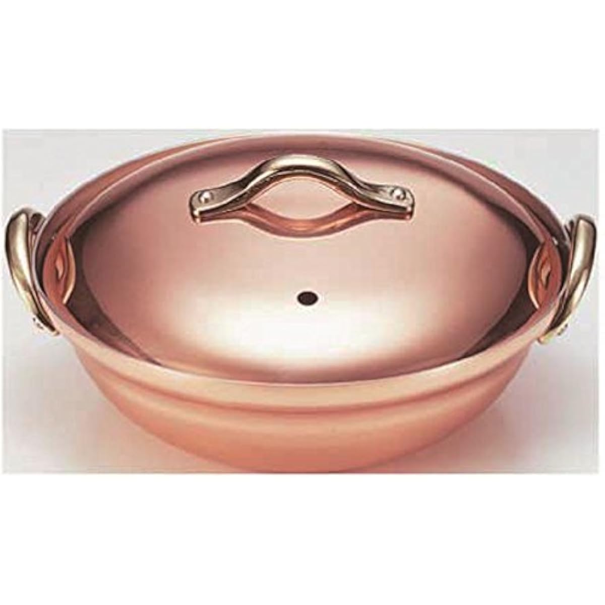 Shinko Metal Two-handed Pot, Copper 14cm (A) Magokoro Single-Use Tabletop Pot S-5002