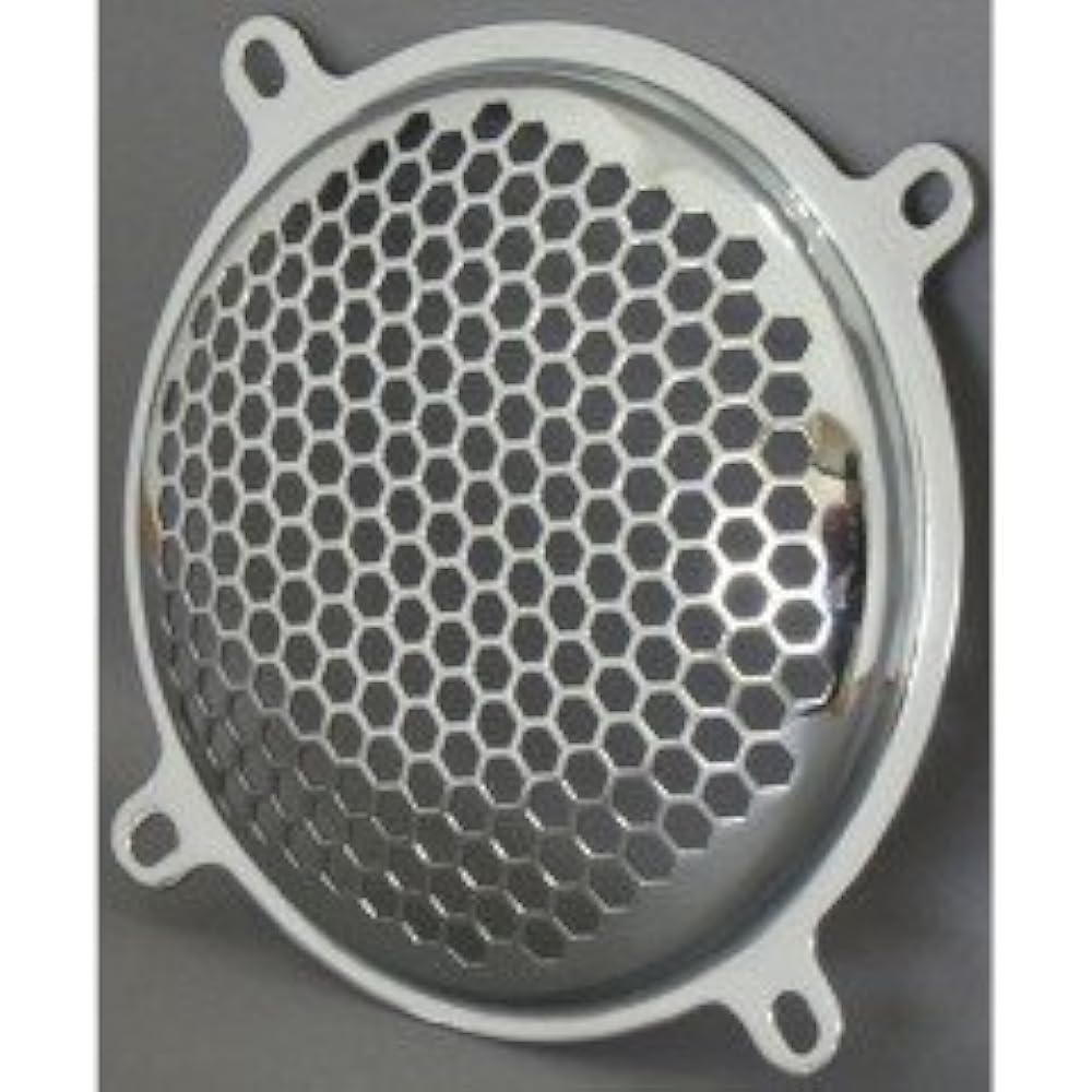 Kijima Motorcycle Bike Parts Speaker Grill Honeycomb Style Chrome Plated HD-05109