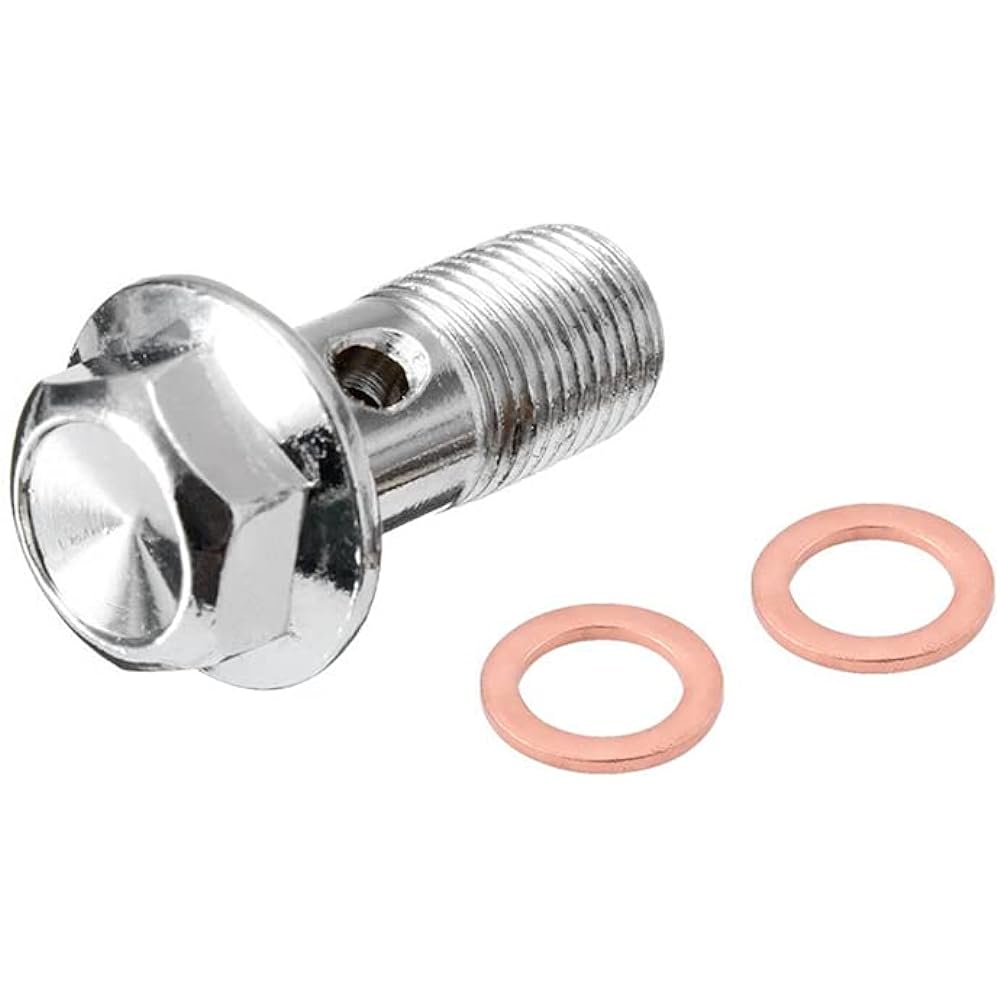 SYUU 10mm M10 x 1.00mm Banjo Bolt Motorcycle Brake Master Cylinder for Kawasaki Suzuki Honda Yamaha