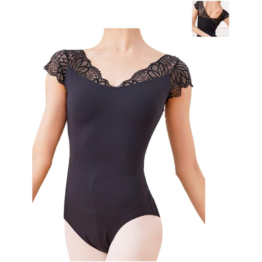 [Pro Dance] ProDance Black Half Cup Simple Stylish Ballet Leotard PLHA020N