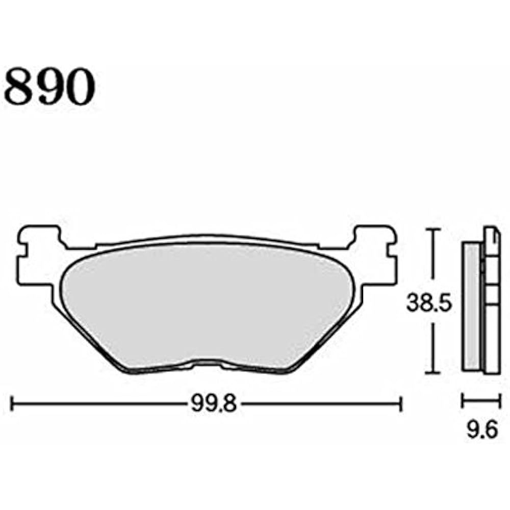 RK Brake Pad FINE ALLOY YAMAHA:T-MAX '01~'03 (Rear) etc. Motorcycle Motorcycle 2 Wheel 890FA55