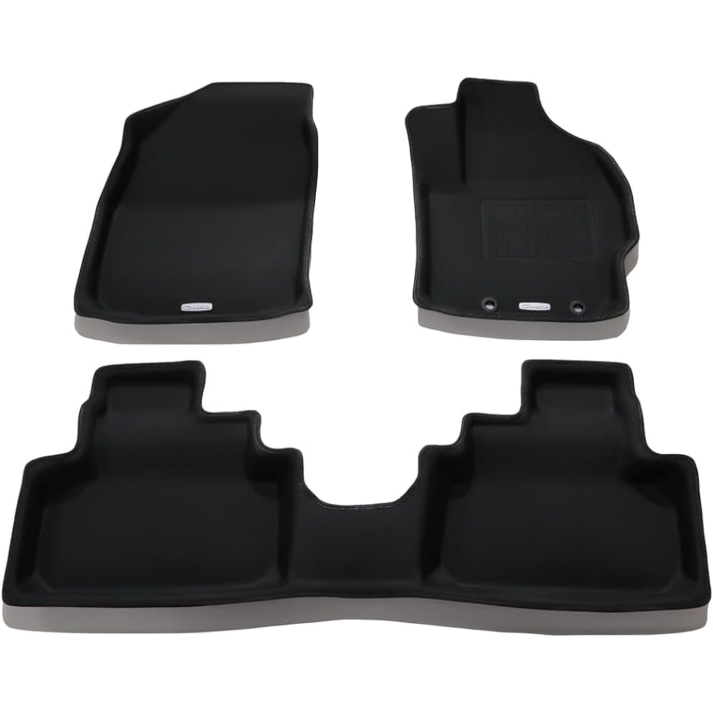 Clazzio Floor Mat 3D Type Set for 1 Yaris Hybrid R2(2020)/2~ / Yaris Cross Hybrid R2(2020)/8~ Cold Region Specification Vehicle NEW Rubber Type Black ET-1128 [5EETB1128K]