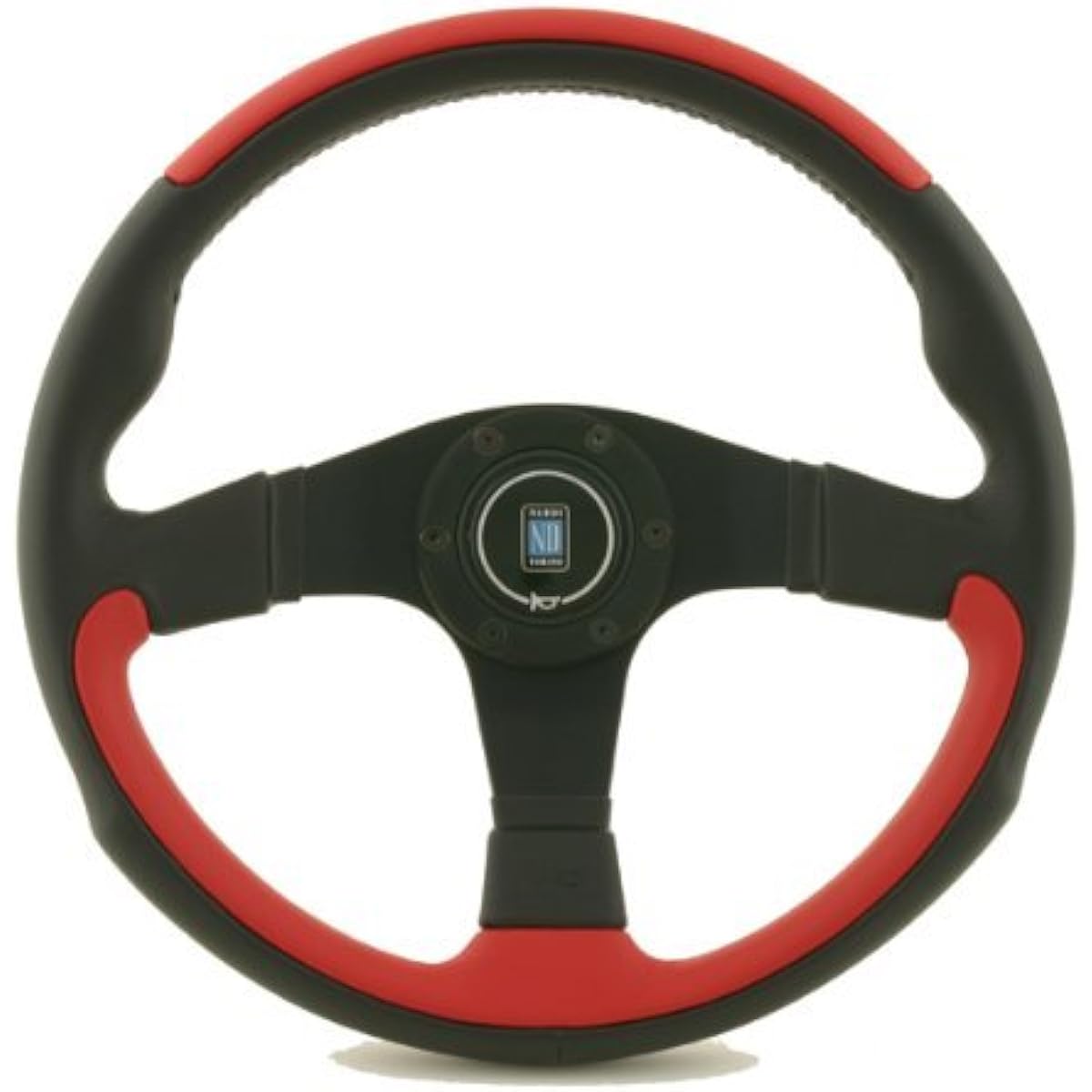 NARDI Leader N807 N807 Black/Red Leather & Black Spoke 13.8 inches (350 mm) Steering Wheel