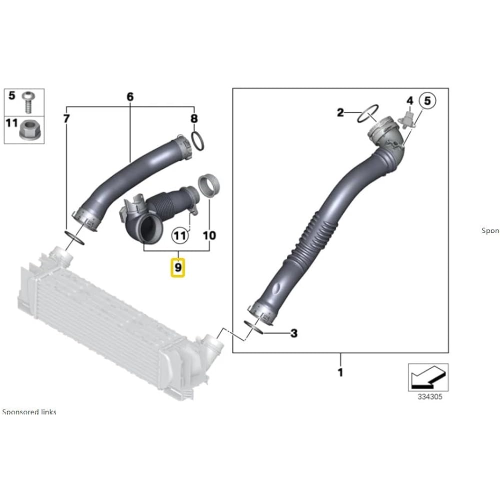 Car Parts Fucking Pipe Pipe BM F20 F30 F30 X1 X5 125i 320i 328i 520i Engine N20 13717605638 Charge Pipe Car Parts of OE quality