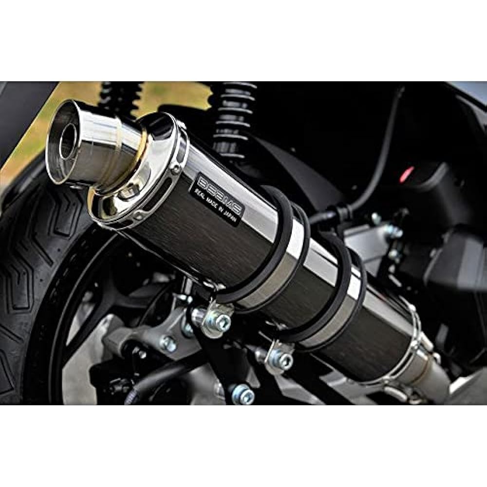 BEAMS Motorcycle Muffler PCX125 21~2BJ-JK05 R-EVO Super Metal Black Silencer JMCA G195-53-005