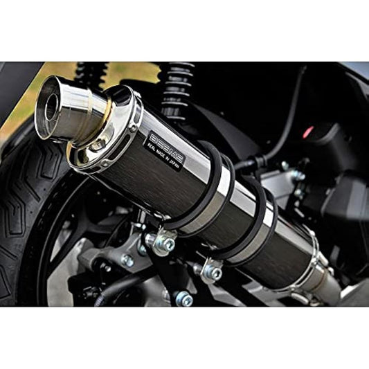 BEAMS Motorcycle Muffler PCX125 21~2BJ-JK05 R-EVO Super Metal Black Silencer JMCA G195-53-005