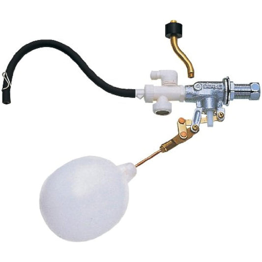 SANEI Toilet Parts Ball Tap with Auxiliary Water Pipe for Siphon Type Toilet Multi Type PV46-2S-13 White