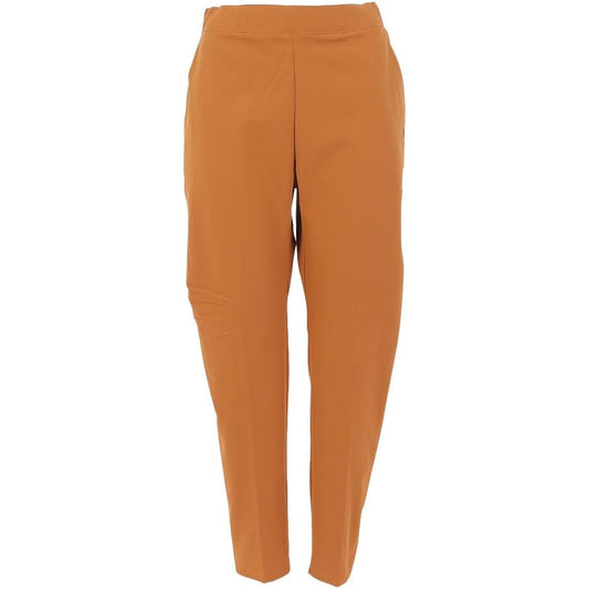 [Le Coq Sportif] Cropped Length Pants LCS Plume AIR STYLISH PANTS L‘oeuf form Sweat Absorbent Stretch Shape Stable Skin Dry Same Color Logo Women's