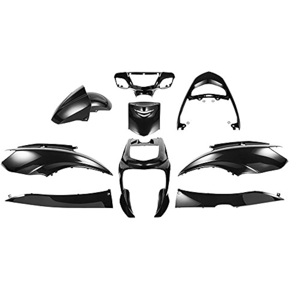 Bike Parts Center Exterior Set Black Painted Cowl Genuine Type Yamaha Cygnus X SE12J 3051