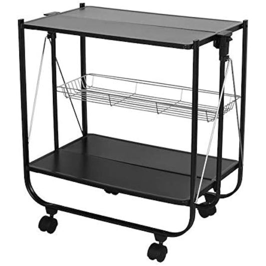Dalton Wagon Folding Trolley Matte Black Height 690 x Width 690 x Depth 405mm FOLDING TROLLEY MATTE BLACK H11907-MBK